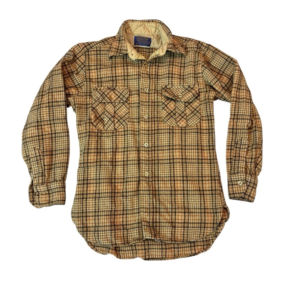 VTG Pendleton Shirt Button up Virgin Wool Plaid Flannel Women Medium Gorpcore